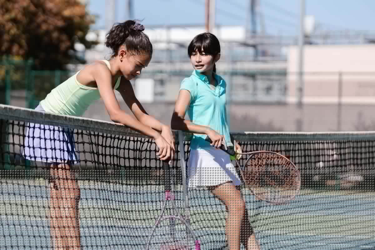 Players having fun during a friendly pickleball game